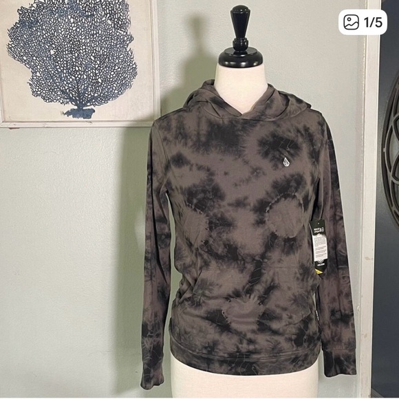 Volcom Tops - Volcom Black Tie-Dye Hoodie